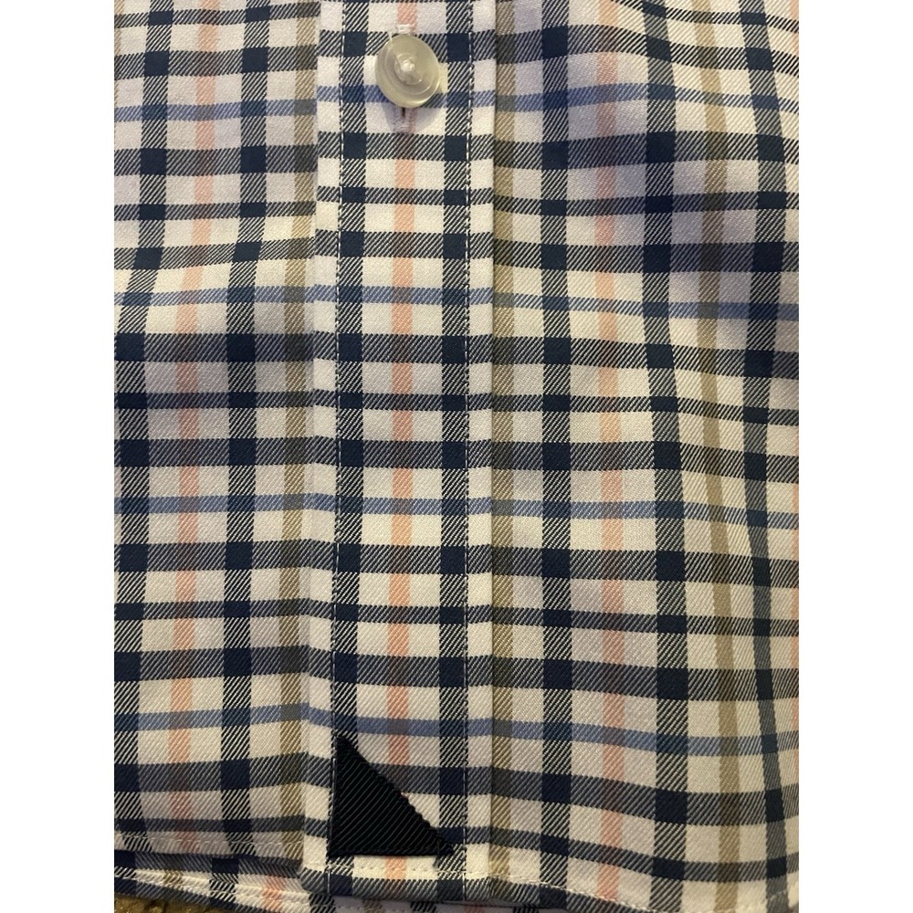 UNTUCKit Long Sleeve Button Up Shirt Men's Pink Blue Plaid Medium JBHS - Picture 4 of 10